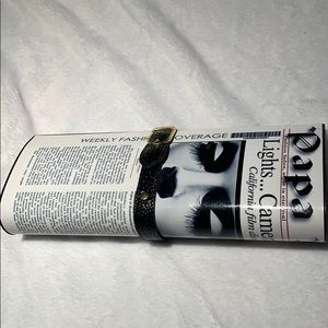 Fashion clutch newspaper look trendy